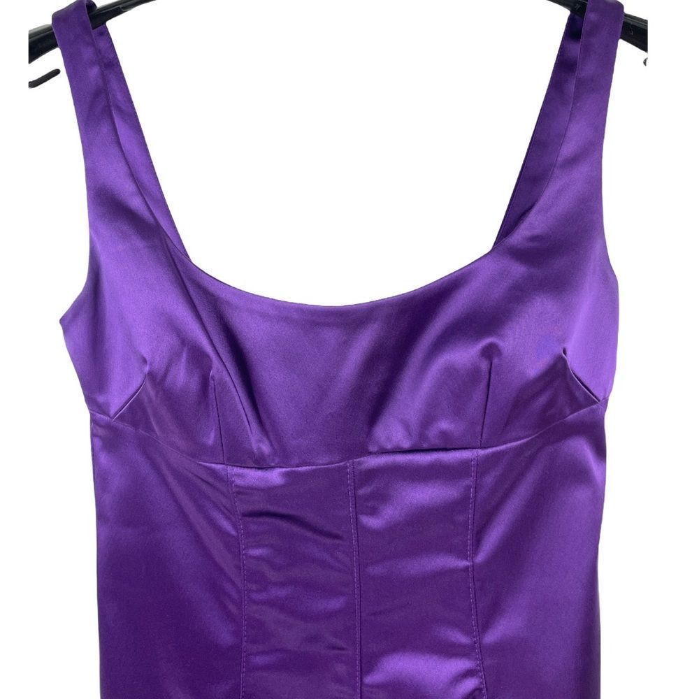 Dolce & Gabbana Purple Satin Sleeveless Midi Corset Dress Size 26/40 Small US 4 - Picture 8 of 11